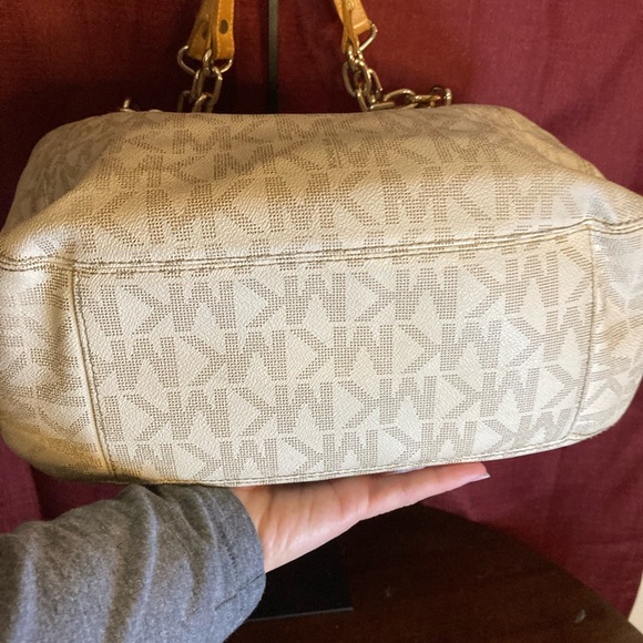 Mk Michael Kors signature logo embossed Satchel tote shoulderbag - Picture 12 of 12